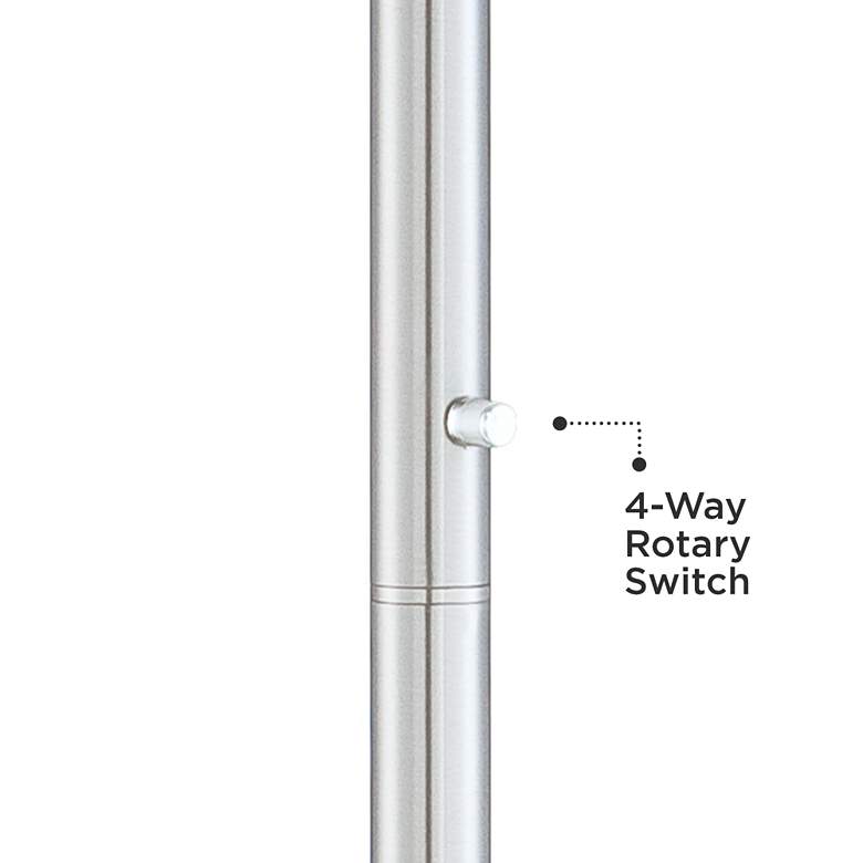 Image 4 Possini Euro Meridian 72" Black Shade LED Light Blaster Floor Lamp more views