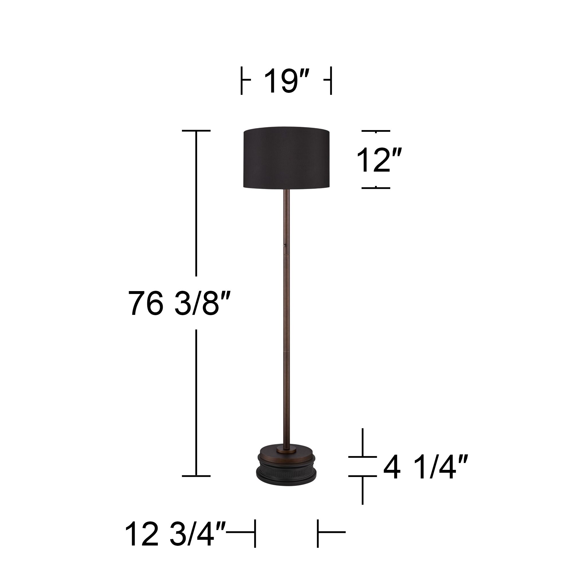 Image 6 Possini Euro Meridian 76 3/8" Light Blaster Floor Lamp with Riser more views