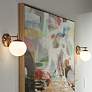2_Possini Euro Meridian 8 1/2" High Gold and Glass Wall Sconce Set of 2