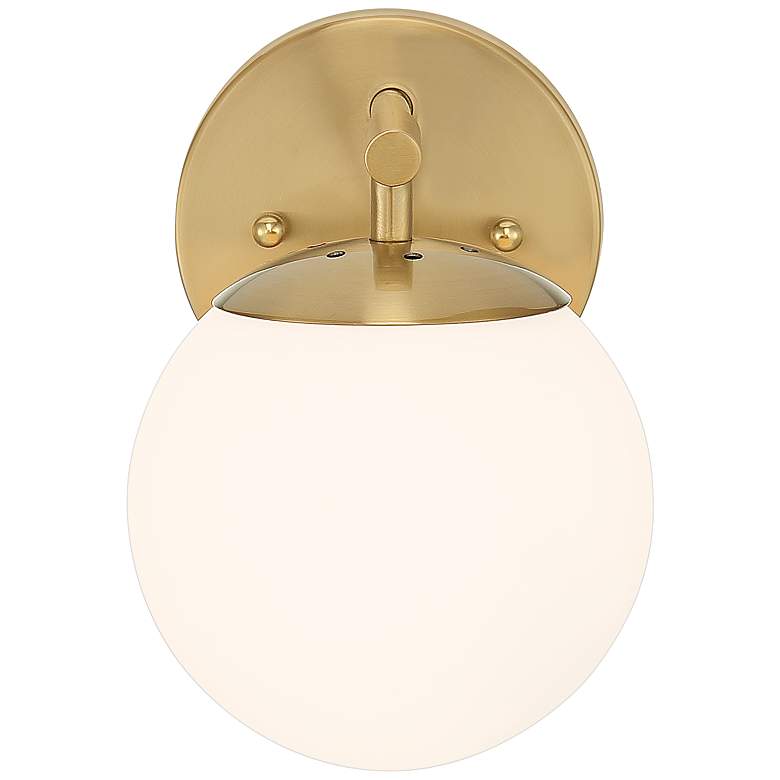 Image 5 Possini Euro Meridian 8 1/2" High Gold and Glass Wall Sconce Set of 2 more views