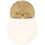 Possini Euro Meridian 8 1/2" High Gold and Glass Wall Sconce Set of 2