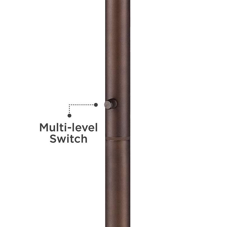 Image 4 Possini Euro Meridian Bronze and Black Light Blaster Floor Lamp with Riser more views