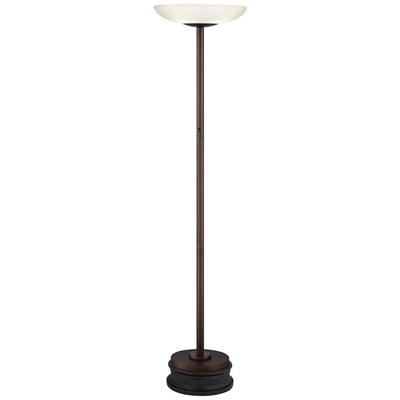 Image 1 Possini Euro Meridian Light Blaster 4-Light Torchiere Lamp with Riser