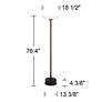 4_Possini Euro Meridian Light Blaster 4-Light Torchiere Lamp with Riser more views