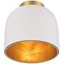 Possini Euro Merrick 9 1/4"W Gold White Cement Ceiling Light