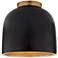 Possini Euro Merrick 9" Wide Gold and Black Ceiling Light