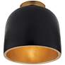 Possini Euro Merrick 9" Wide Gold and Black Ceiling Light