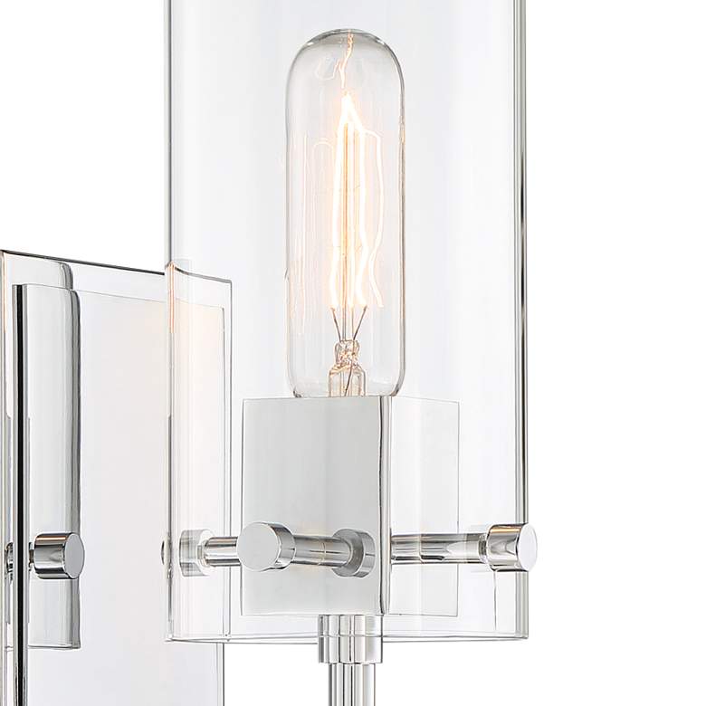 Image 3 Possini Euro Metis 11" High Chrome and Glass Wall Sconces Set of 2 more views