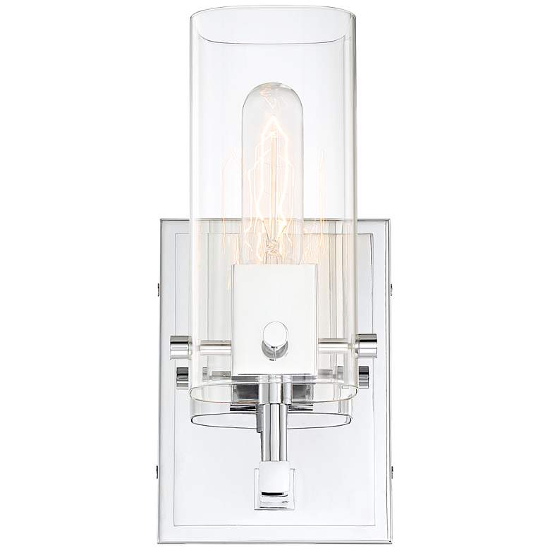 Image 4 Possini Euro Metis 11" High Chrome and Glass Wall Sconces Set of 2 more views