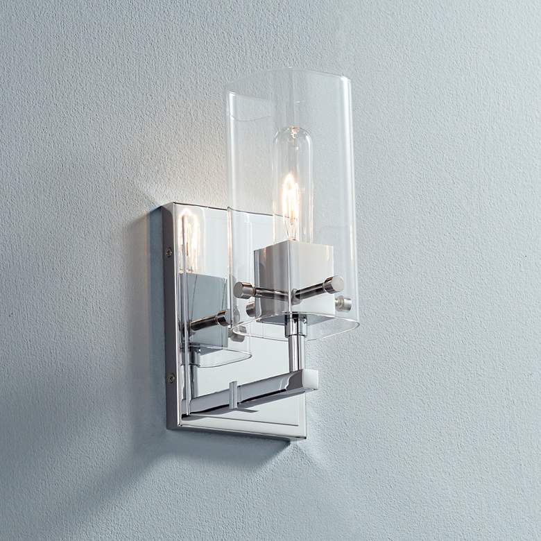 Image 7 Possini Euro Metis 11" High Chrome and Glass Wall Sconces Set of 2 more views