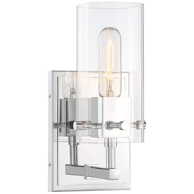 Image 2 Possini Euro Metis 11" High Chrome Wall Sconce