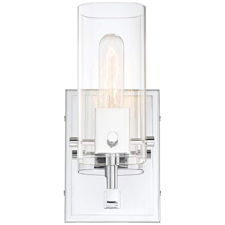 Image 4 Possini Euro Metis 11" High Chrome Wall Sconce more views