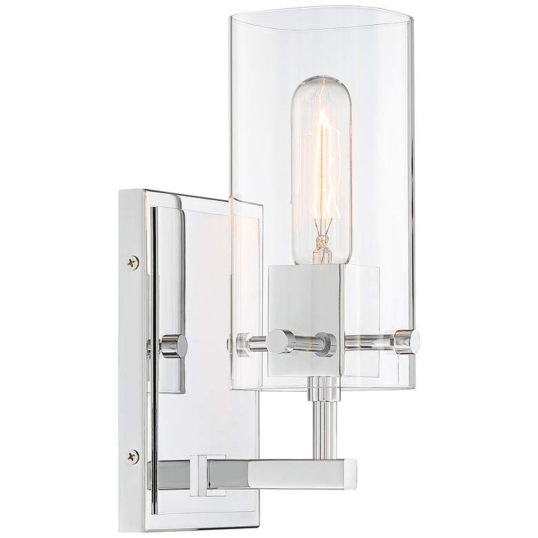 Possini Euro Metis 11&quot; High Chrome Wall Sconce more views
