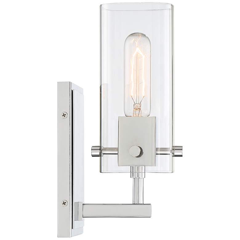 Image 6 Possini Euro Metis 11" High Chrome Wall Sconce more views