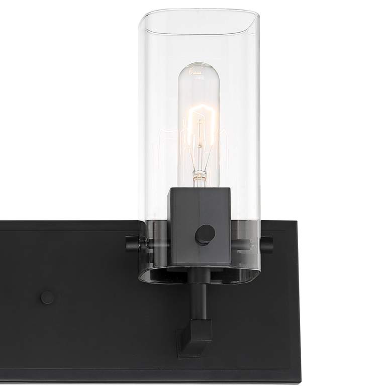 Image 3 Possini Euro Metis 24 1/4" Black and Clear Glass 3-Light Bath Light more views