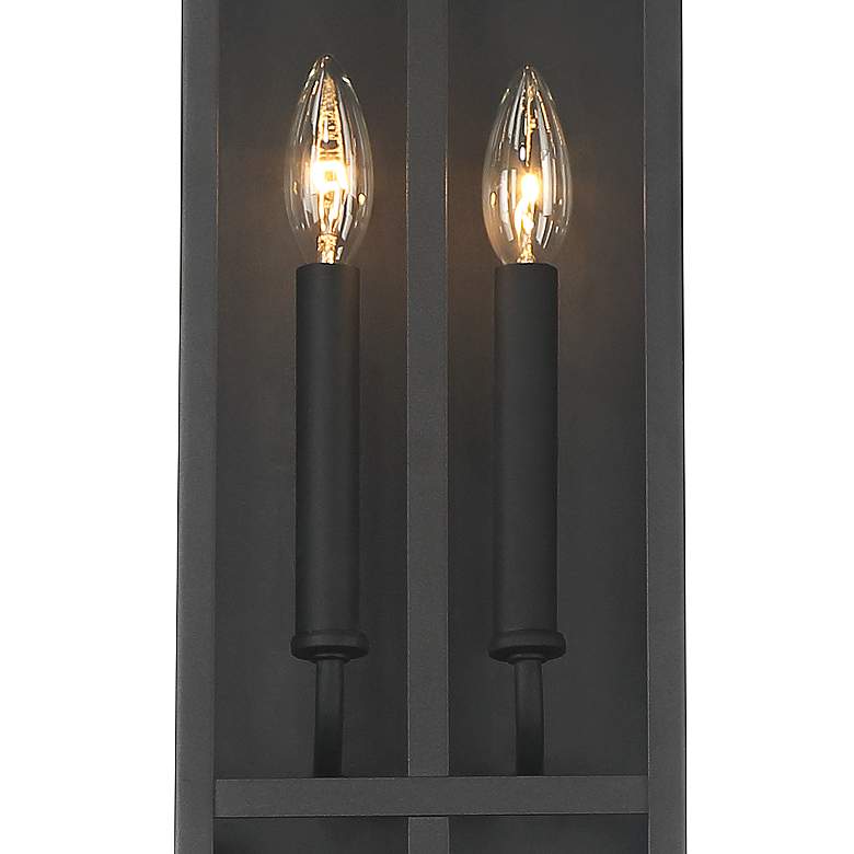 Image 3 Possini Euro Metrix 26" High Black 2-Light Rectangular Outdoor Light more views