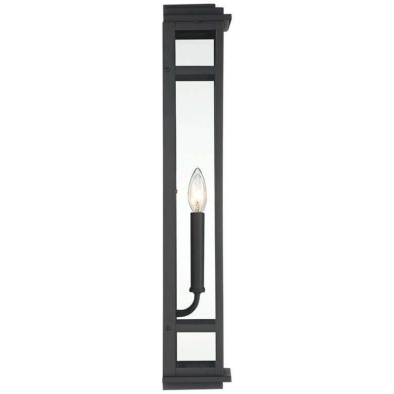 Image 7 Possini Euro Metrix 26" High Black 2-Light Rectangular Outdoor Light more views