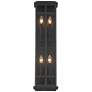 4_Possini Euro Metrix 30" Black 4-Light Rectangular Outdoor Wall Light more views