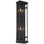 5_Possini Euro Metrix 30" Black 4-Light Rectangular Outdoor Wall Light more views