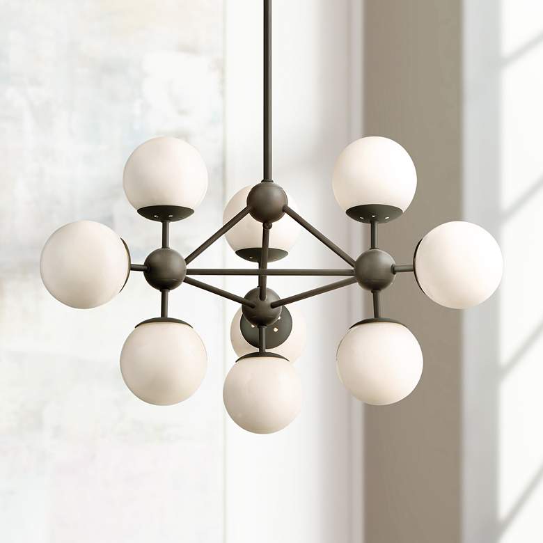 Image 1 Possini Euro Metro 24 1/2"W 9-Light Dark Brown Chandelier