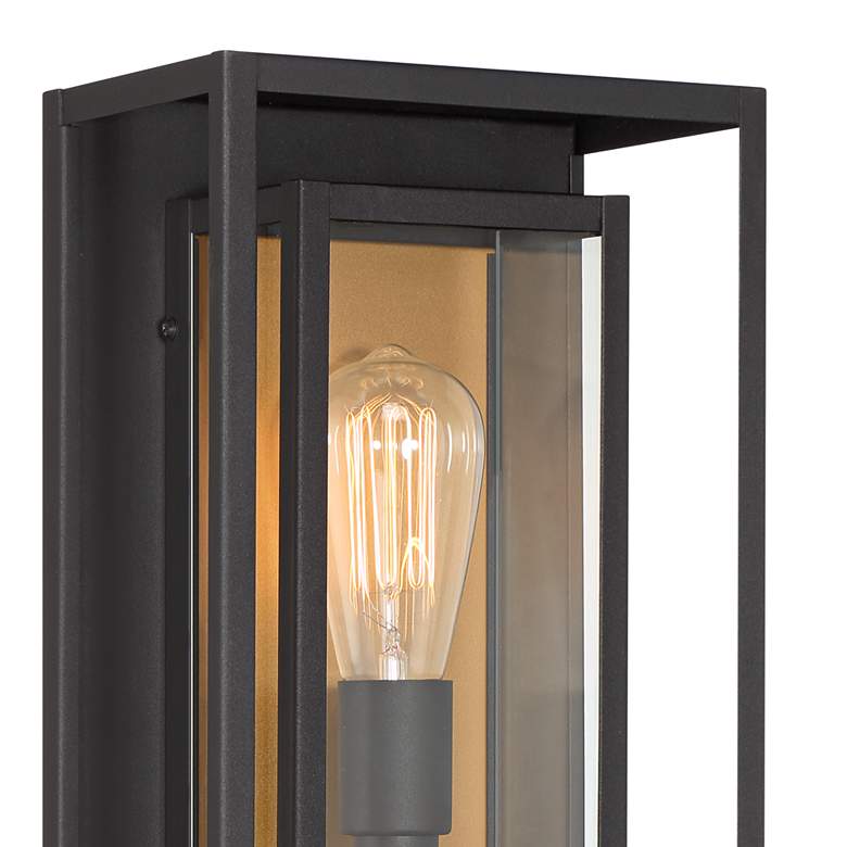 Image 4 Possini Euro Metropolis 22" High Black and Gold Outdoor Wall Light more views