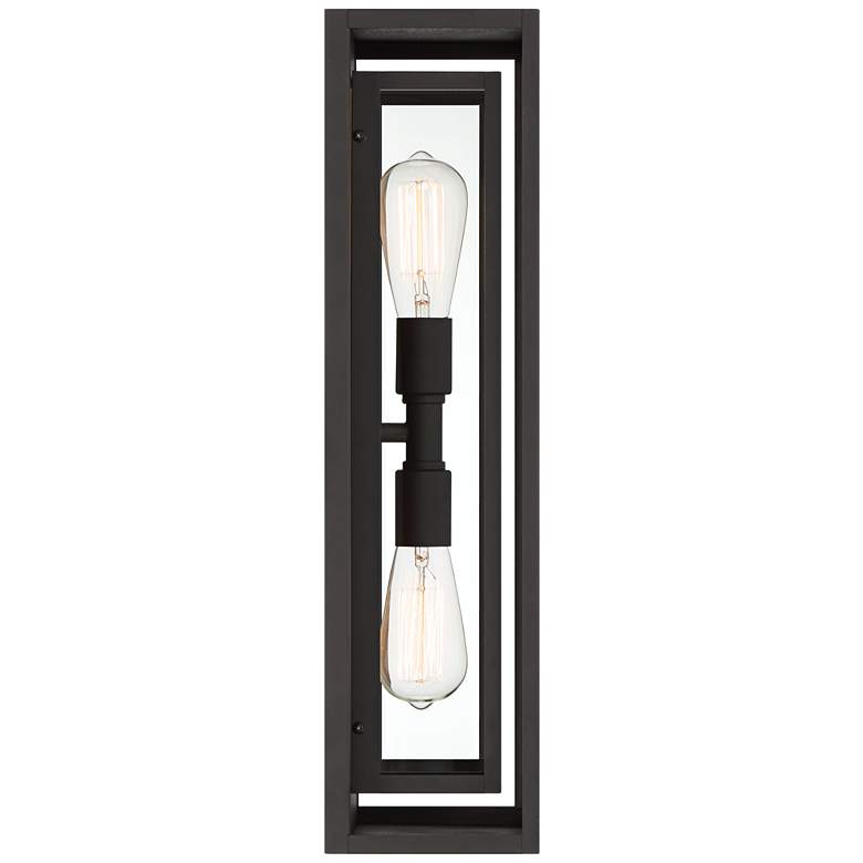 Image 7 Possini Euro Metropolis 22" High Black and Gold Outdoor Wall Light more views