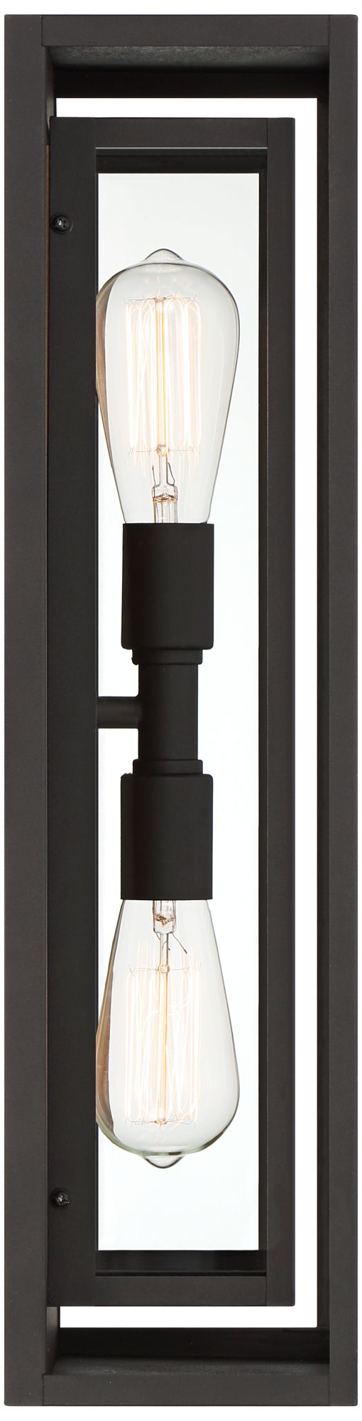 Possini Euro Metropolis 22" High Black and Gold Outdoor Wall Light in scene