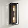 1_Possini Euro Metropolis 22" High Black Gold Modern Wall Sconce
