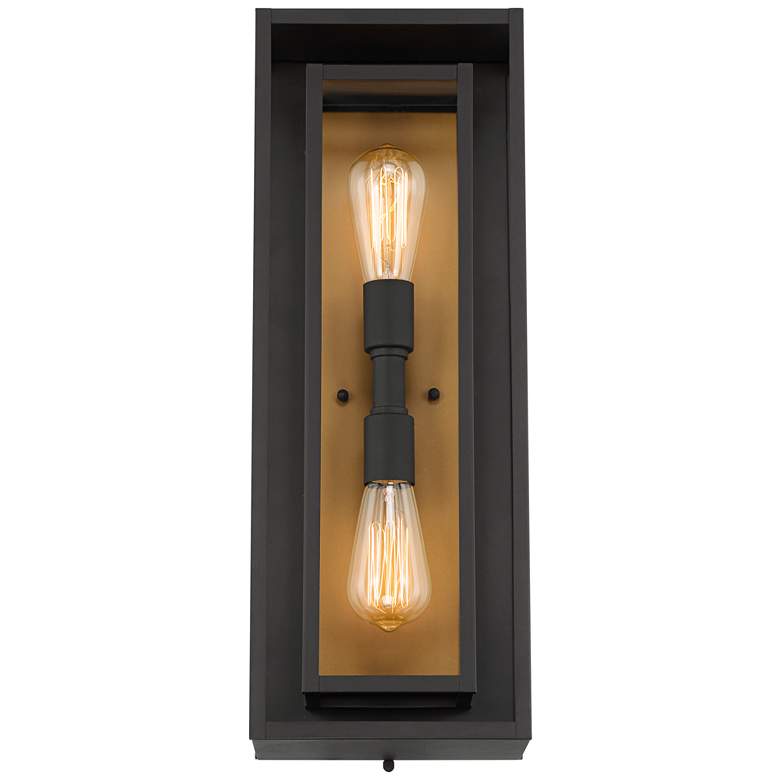 Image 4 Possini Euro Metropolis 22" High Black Gold Modern Wall Sconce more views