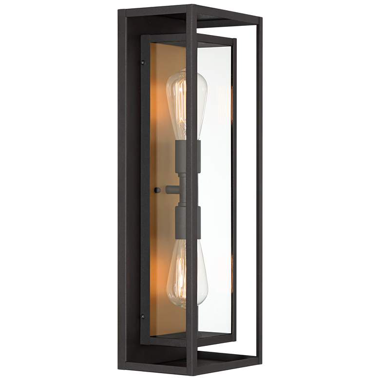 Image 5 Possini Euro Metropolis 22" High Black Gold Modern Wall Sconce more views