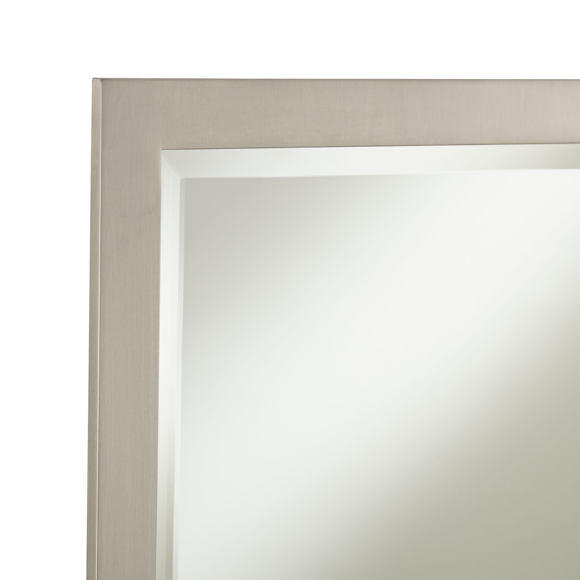 Image 4 Possini Euro Metzeo 22" x 33" Brushed Nickel Wall Mirror more views