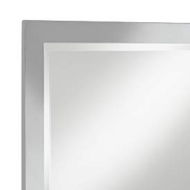 Image4 of Possini Euro Metzeo 22" x 33" Rectangular Chrome Wall Mirror more views