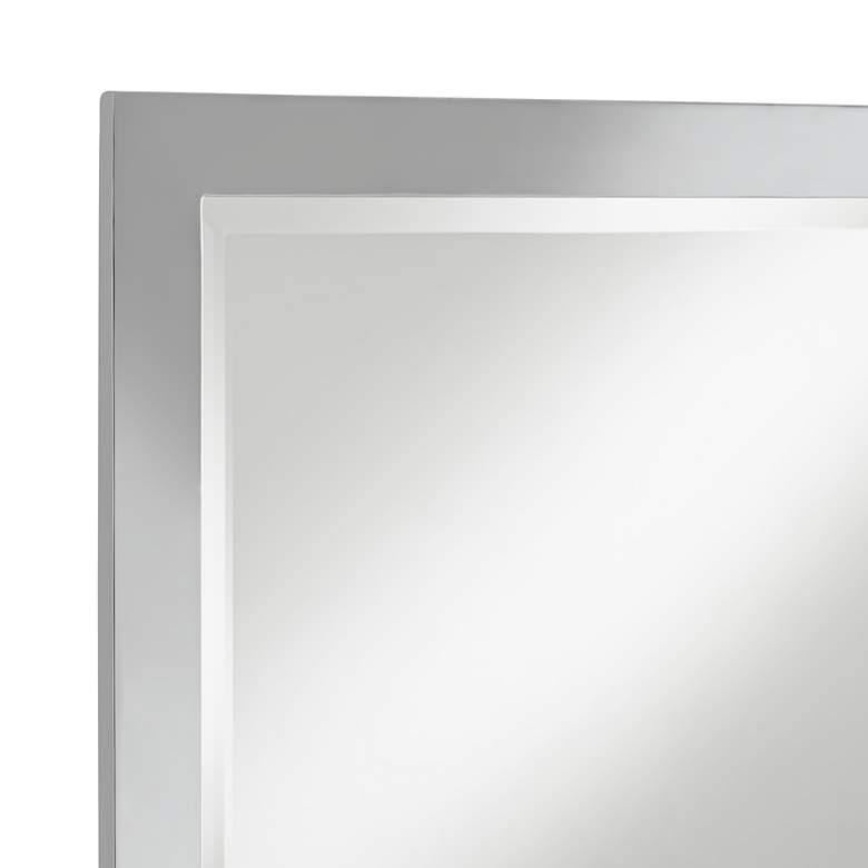 Image 4 Possini Euro Metzeo 22 inch x 33 inch Rectangular Chrome Wall Mirror more views