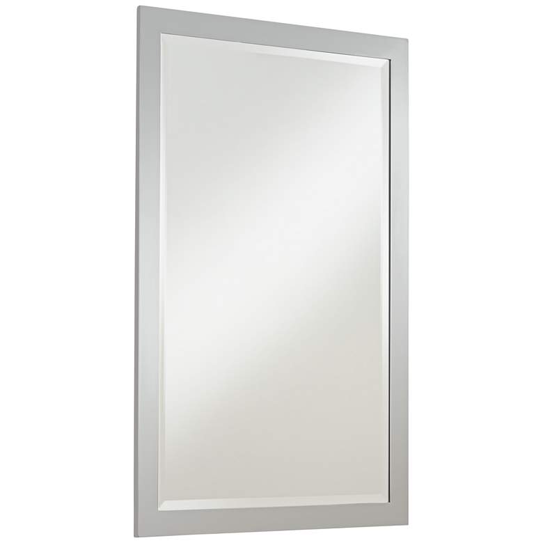 Image 5 Possini Euro Metzeo 22 inch x 33 inch Rectangular Chrome Wall Mirror more views