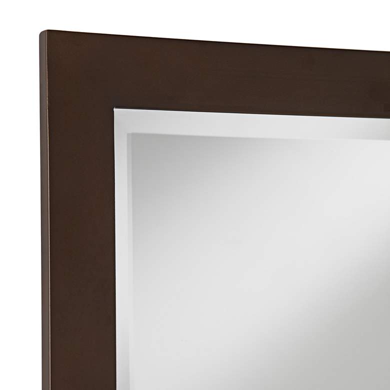 Image 4 Possini Euro Metzeo 26 inch x 36 inch Bronze Rectangular Wall Mirror more views