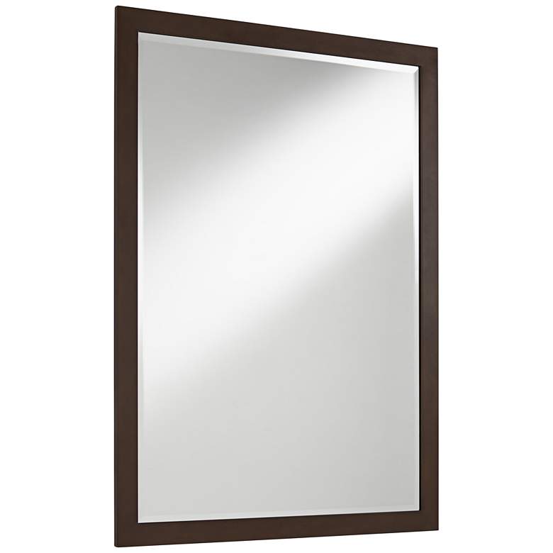 Image 5 Possini Euro Metzeo 26 inch x 36 inch Bronze Rectangular Wall Mirror more views