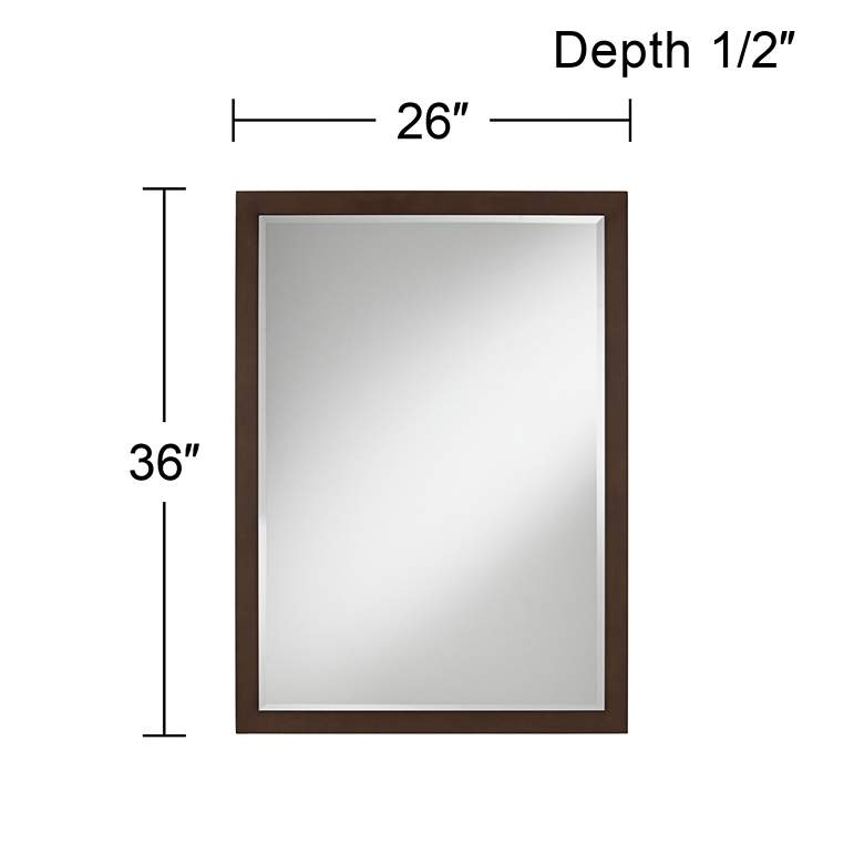 Image 6 Possini Euro Metzeo 26" x 36" Bronze Rectangular Wall Mirror more views