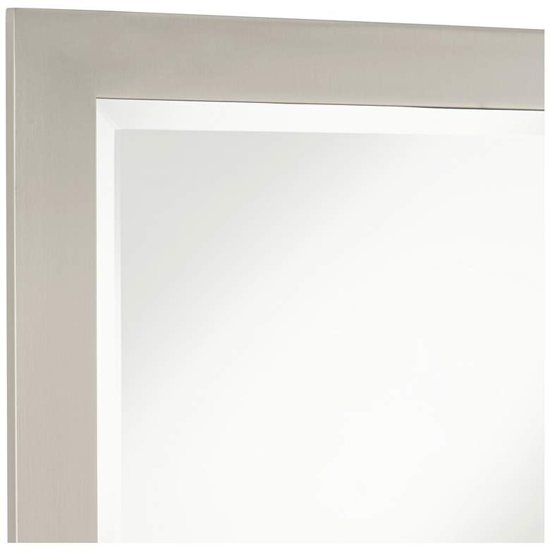 Image 3 Possini Euro Metzeo 26 inch x 36 inch Brushed Nickel Mirror more views