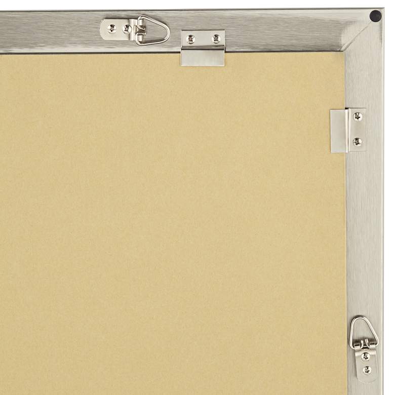 Image 5 Possini Euro Metzeo 33 inch x 22 inch Brushed Nickel Wall Mirror more views