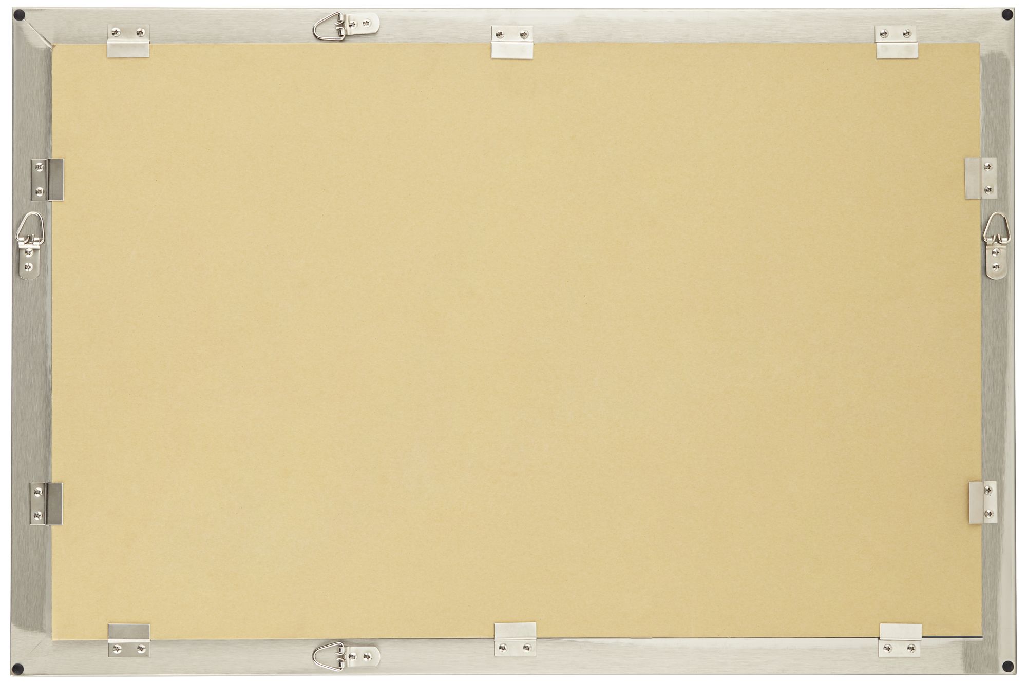 Possini Euro Metzeo 33" x 22" Brushed Nickel Wall Mirror in scene