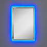 Possini Euro Metzeo Brushed Nickel 22" x 33" LED Wall Mirror in scene