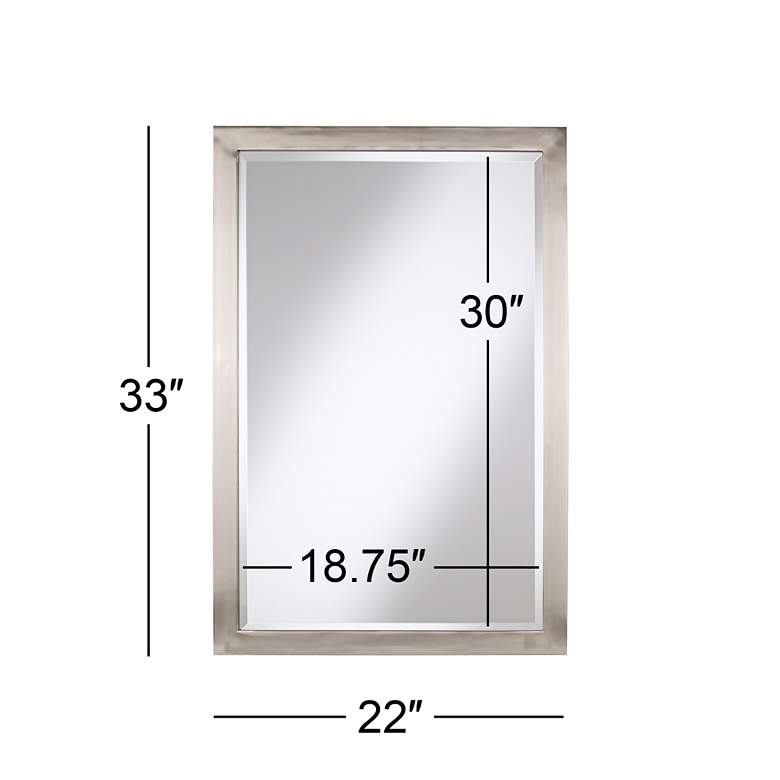 Image 7 Possini Euro Metzeo Brushed Nickel 22 inch x 33 inch LED Wall Mirror more views