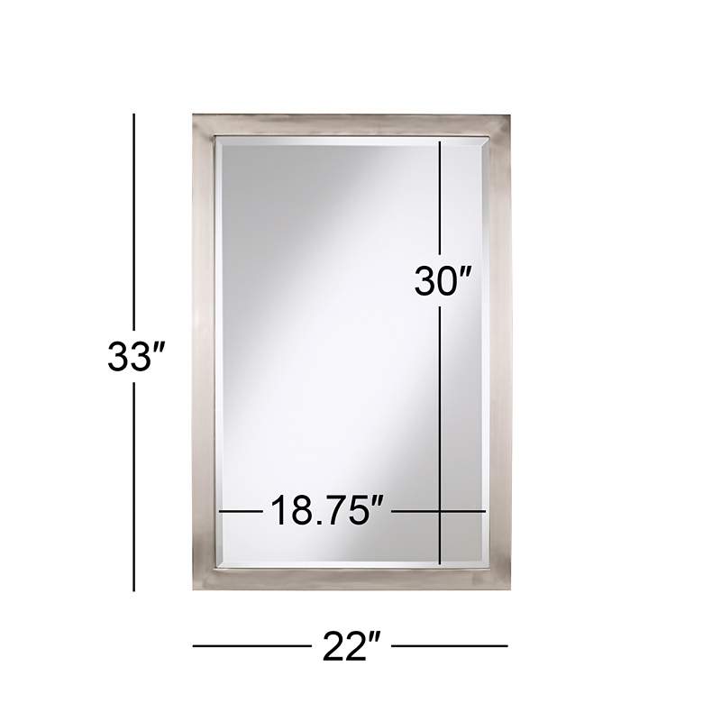 Image 7 Possini Euro Metzeo Brushed Nickel 22" x 33" LED Wall Mirror more views