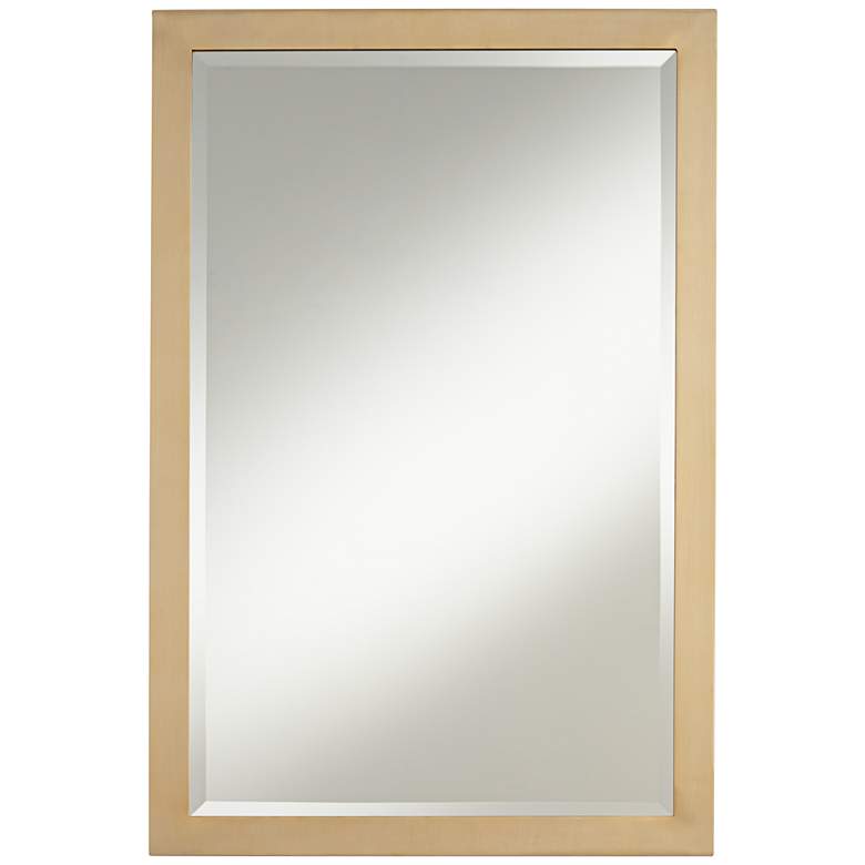 Image 3 Possini Euro Metzeo French Brass 22 inch x 33 inch Wall Mirror