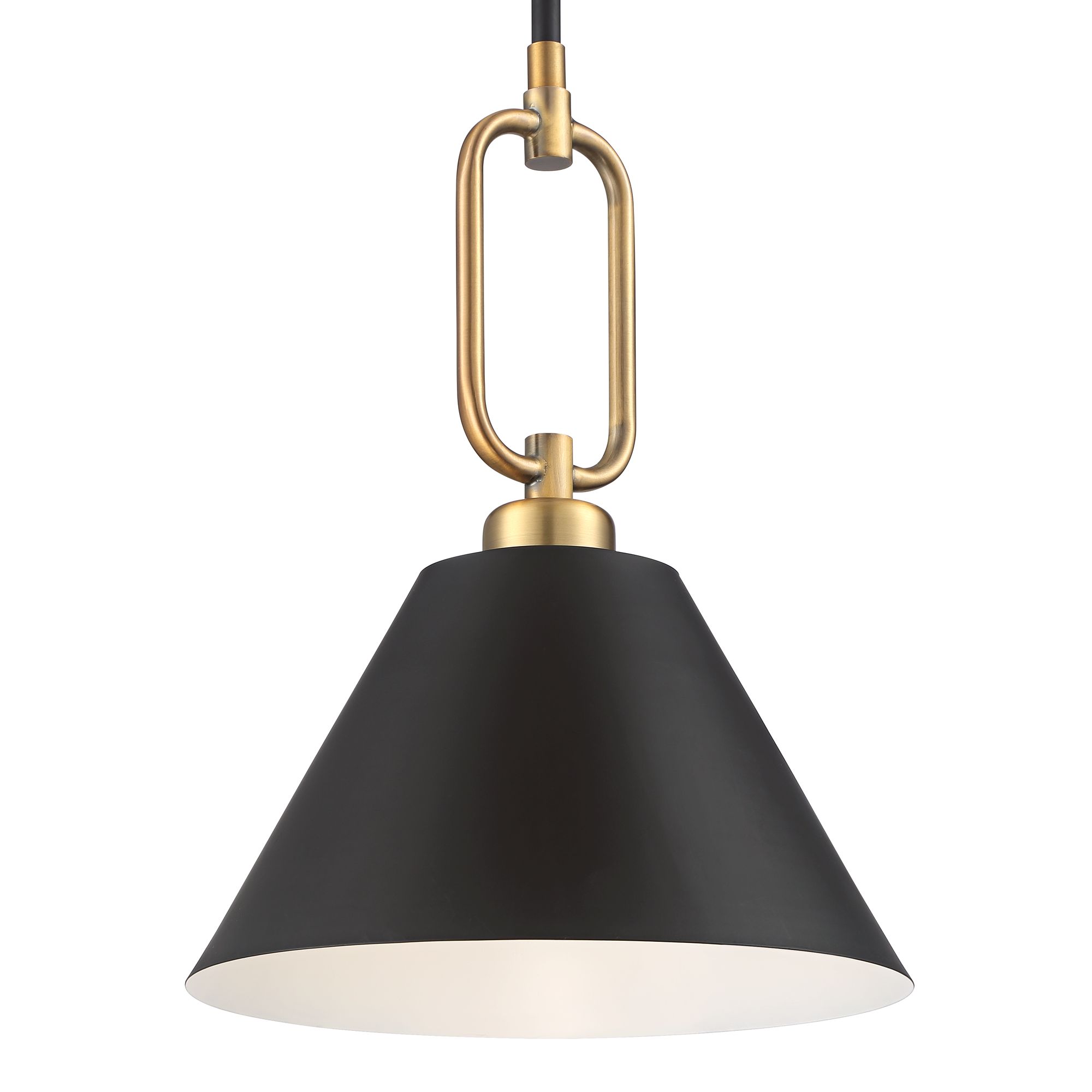 Image 4 Possini Euro Meyer 11 1/2" Wide Black and Warm Gold Mini Pendant more views