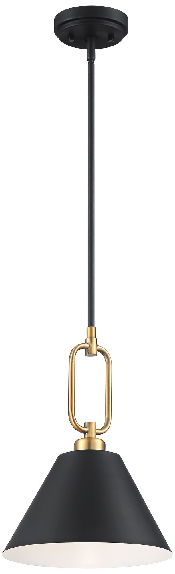 Image 6 Possini Euro Meyer 11 1/2" Wide Black and Warm Gold Mini Pendant more views