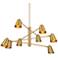 Possini Euro Meyers 41" Wide Warm Brass 8-Light Chandelier