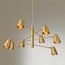 3_Possini Euro Meyers 41" Wide Warm Brass 8-Light Chandelier