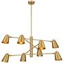 Watch A Video About the Possini Euro Meyers Warm Brass 8 Light Chandelier