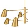 7_Possini Euro Meyers 41" Wide Warm Brass 8-Light Chandelier more views